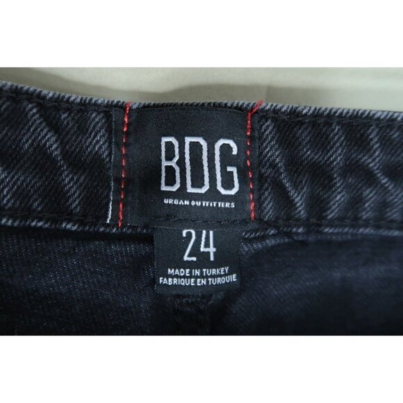 BDG Urban Outfitters Flare Jeans Black Bootcut Cropped Destroyed Women's Sz 24 - Picture 9 of 10